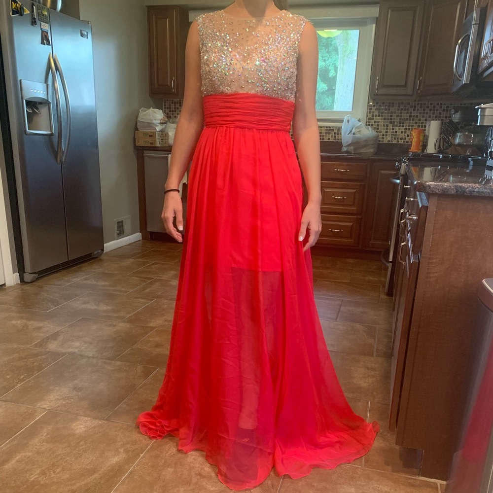 Sleeveless Illusion Beaded Prom Gown JVN by Jovani